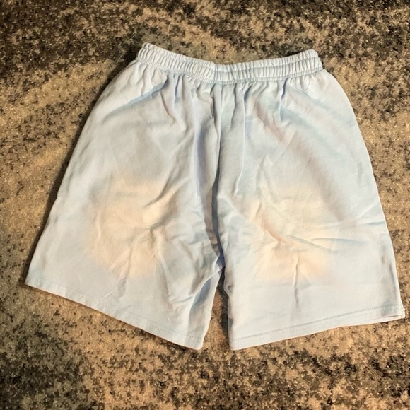Hellstar Studios Flame Big Logo Washed Blue Shorts Men’s Size Large - Picture 2 of 2